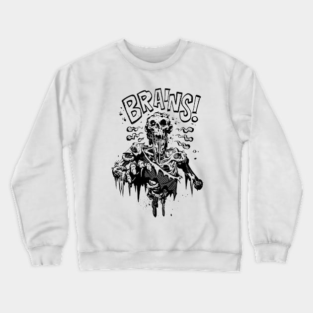 BRAINS! Crewneck Sweatshirt by BLITZ CADET 